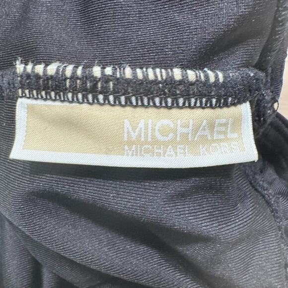 Michael Kors Swimsuit Womens S/M Black Once Piece Plunge V-Neck Cross Back Sexy - Picture 2 of 12